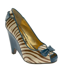 Great colors together  Zebra and teal Naughty Monkey shoe available at Norstroms