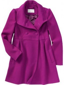 A Pique-wool blend coat by Old Navy is  adorable with a vintage feel  many other colors to choose from